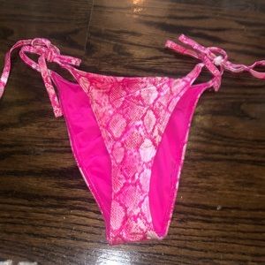 Never worn snakeskin print pink bathing suit bottom